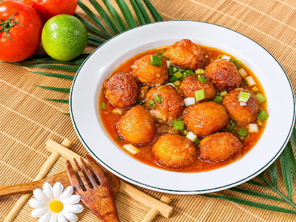 chả cá viên sốt cà