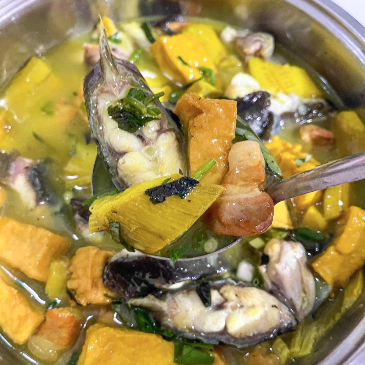 Cá ba gai nấu chuối xanh