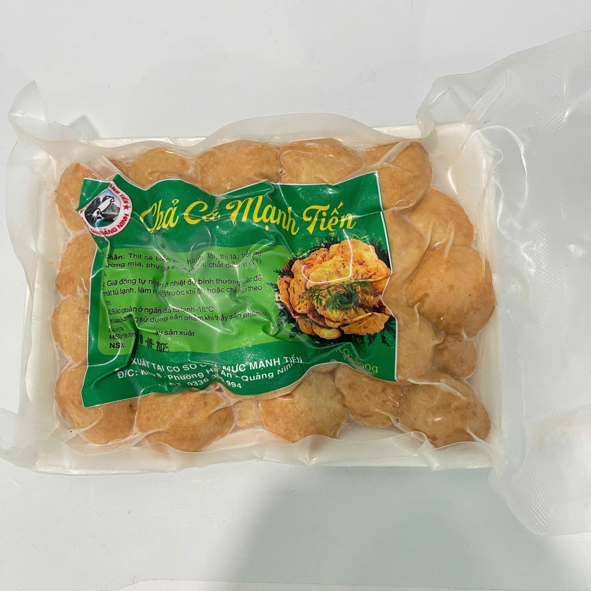 Chả Cá Viên Quảng Ninh Khay Hút Chân Không 500gr
